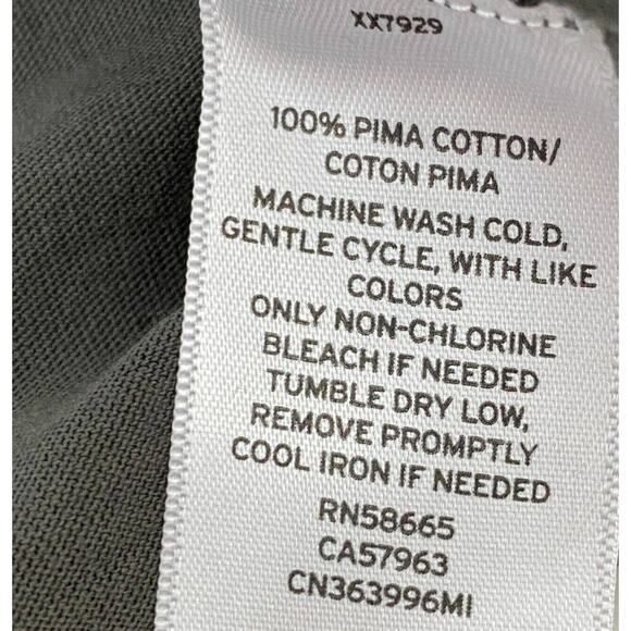 Caslon Lightweight Scoop Neck Cotton Long Sleeve Tee Shirt Top Sz Small Grey NWT - Picture 5 of 5